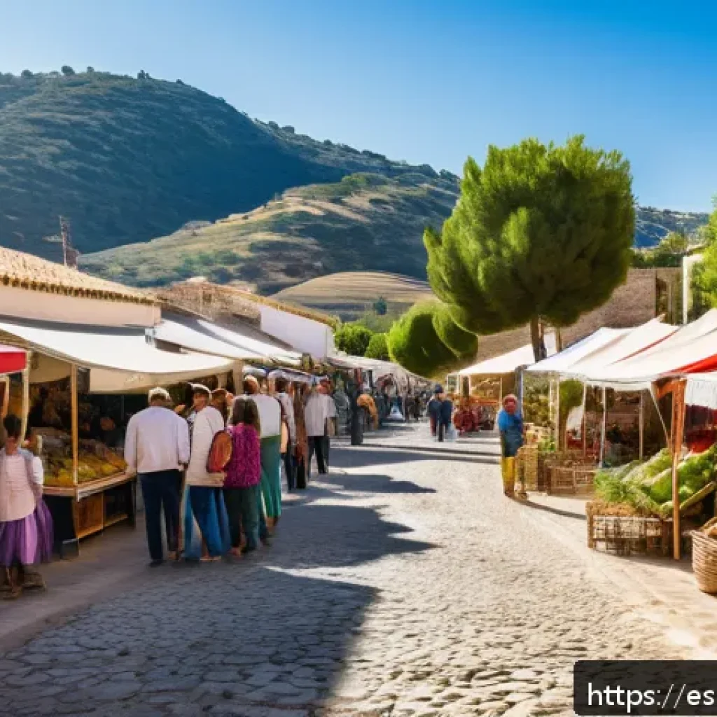 지역생산과 정책 변화의 관계 - A vibrant rural Spanish community market scene in Andalucía, showcasing local entrepreneurs and arti...